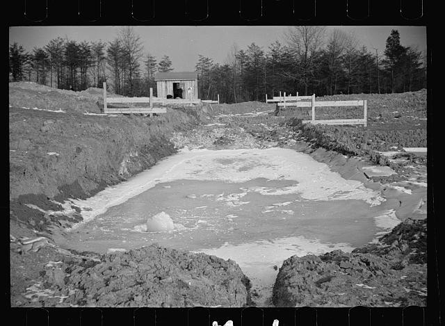 Photo:Berwyn Maryland 1936 Winter Project Frozen Pond Construction