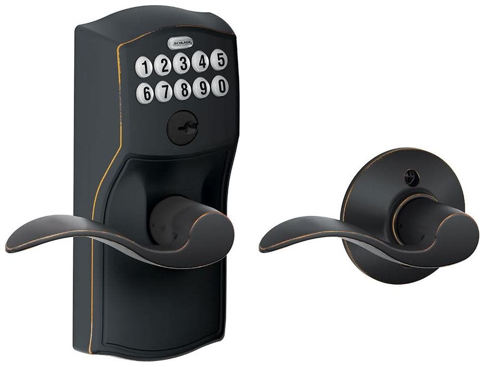 Schlage FE575-CAM-ACC Camelot Keyless Entry Deadbolt with Keypad