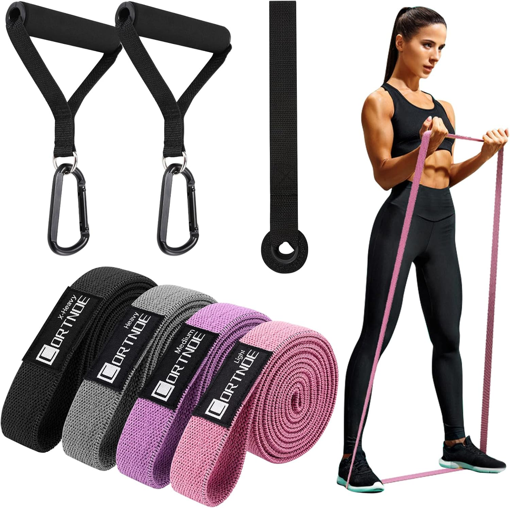 Resistance Bands with Handles,Pull up Bands Fabric Long Resistance Bands Set of