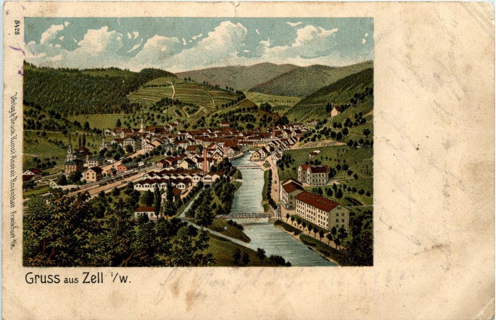 Greetings from Zell im Wiesental - litho -260400
