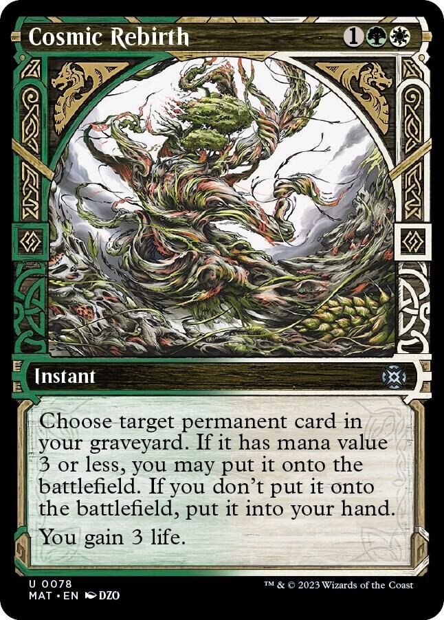 *foil* showcase COSMIC REBIRTH 78 March of the Machines Aftermath MTG