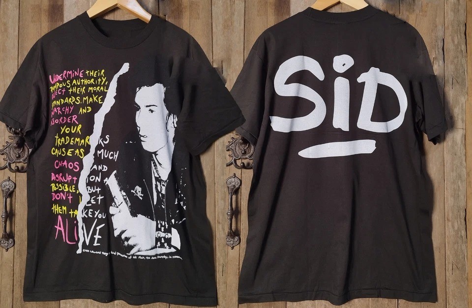 NEW!!! Sid Vicious Sex Pistols T-Shirt, Aop All over Print New Band T-Shirt