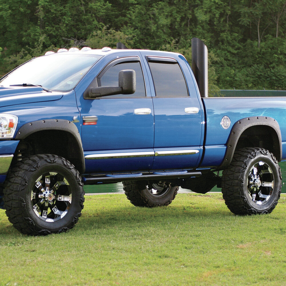 Fit For 2002-08 Ram 1500/03-09 Ram 2500 3500 Pocket Rivet Bolt on Fender Flares