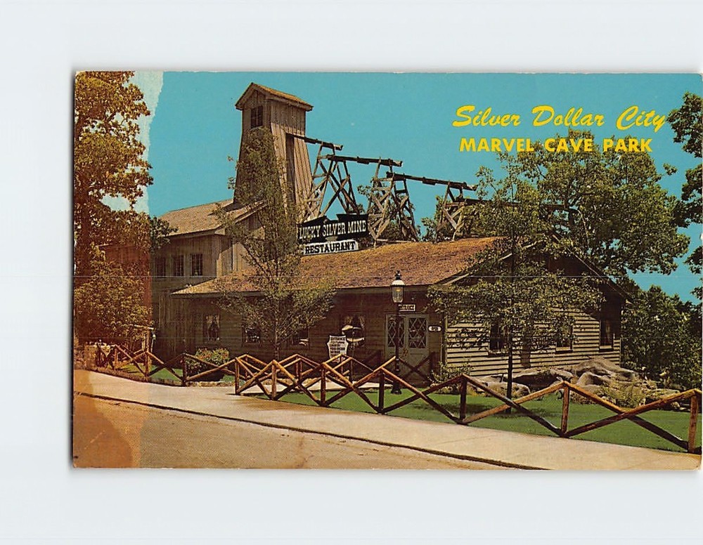 Postcard Silver Dollar City Marvel Cave Park Missouri USA