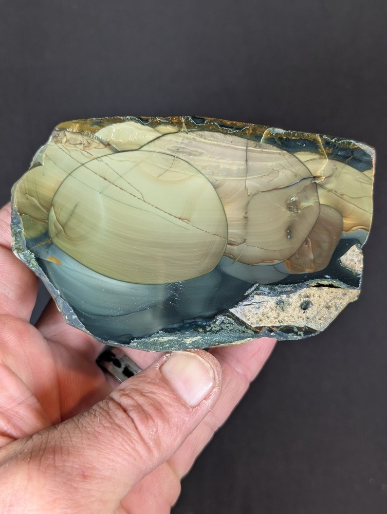 Orbed Blue Mountain Jasper Polished Display Specimen (Oregon)