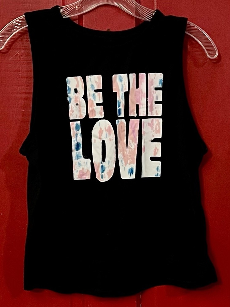 Old Navy Active Sleeveless Top T-Shirt Black Womens Sz M Go Dry Be The Love