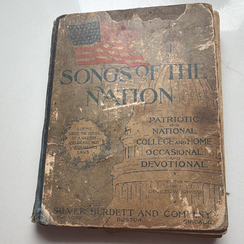 Silver Burdett & Company Songs of the Nation Choir Voice Song Book Patriotic