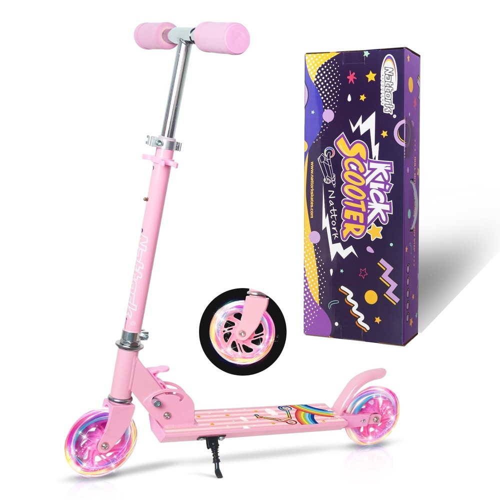 Nattork Scooter for Kids Ages 3-8 – Kick Kids Scooters for Girls & Boys Light...