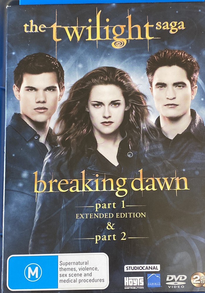 The Twilight Saga Breaking Dawn Parts 1 & 2 Kristen Stewart DVD Region 4 HTF