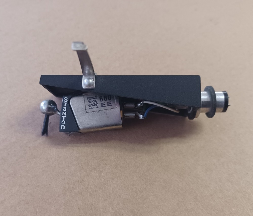 Pioneer Headshell - JP-502 - Aluminum Original - W/  Stanton 680EE Tested