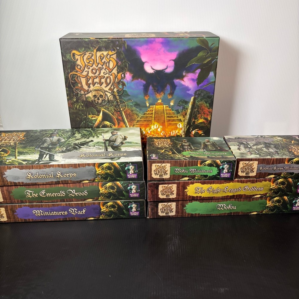 Isles of Terror Kickstarter Board Game Conquerer All-In Pledge Complete Unplayed