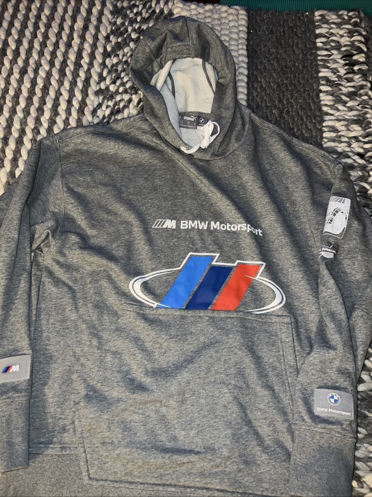NEW Puma X BMW MMS Street Hoodie Grey Men’s Sz M MSRP $100