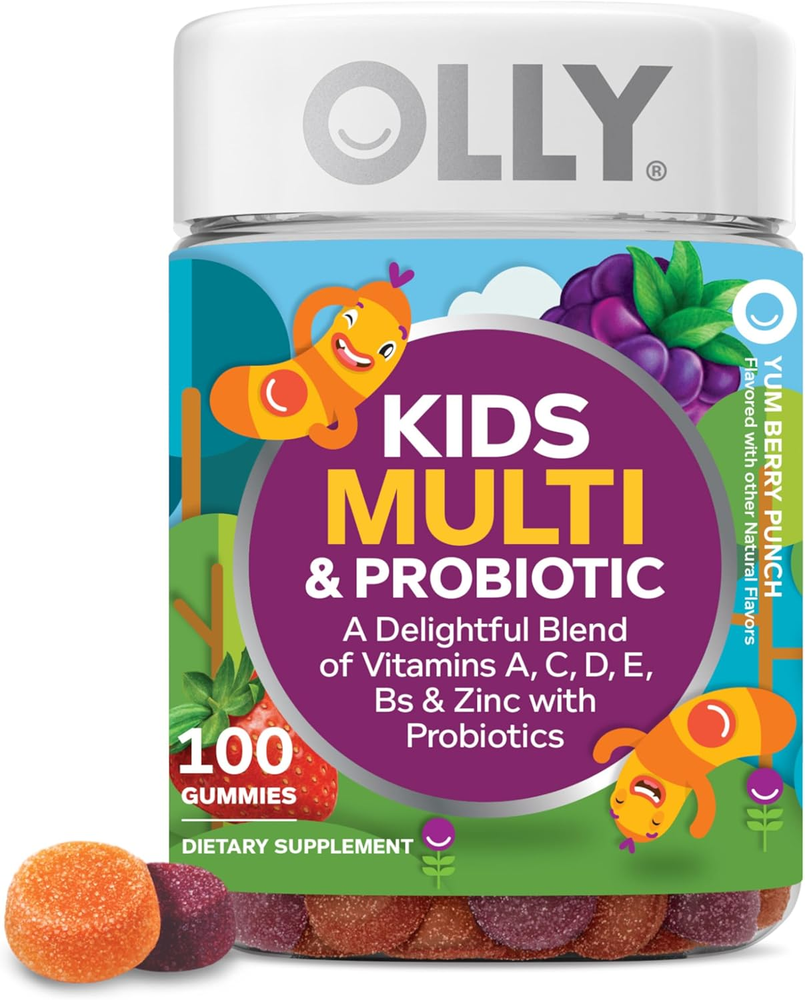 Kids Multivitamin & Probiotic Gummy, Digestive Support, Vitamins A, D, C, E, B,