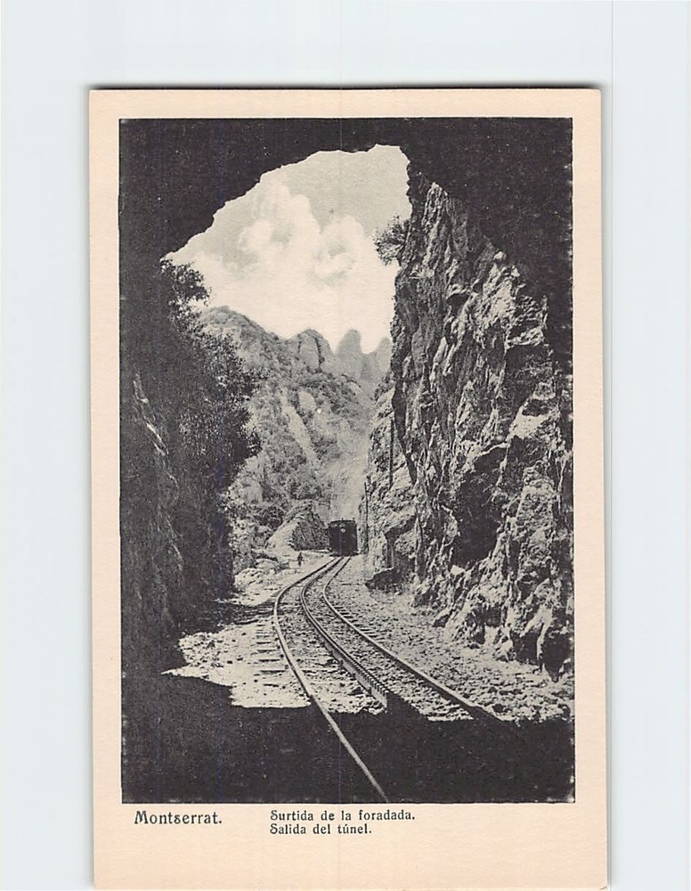 Postcard Tunnel Exit Montserrat Spain