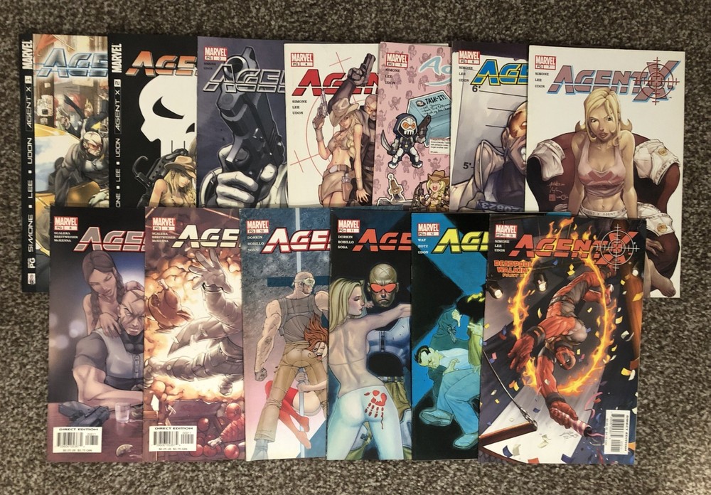 Agent X Comic Lot - Issue 1 2 3 4 5 6 7 8 9 10 11 12 15 - Marvel Comics 2002