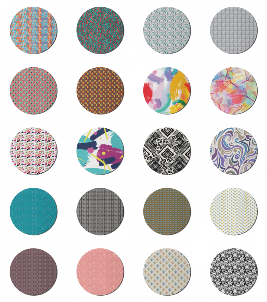 Ambesonne Abstract Ethnic Round Non-Slip Rubber Modern Gaming Mousepad, 8