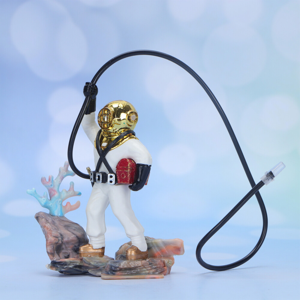 Fish Tank Diver Sculpture Old School Aquarium Decorations for