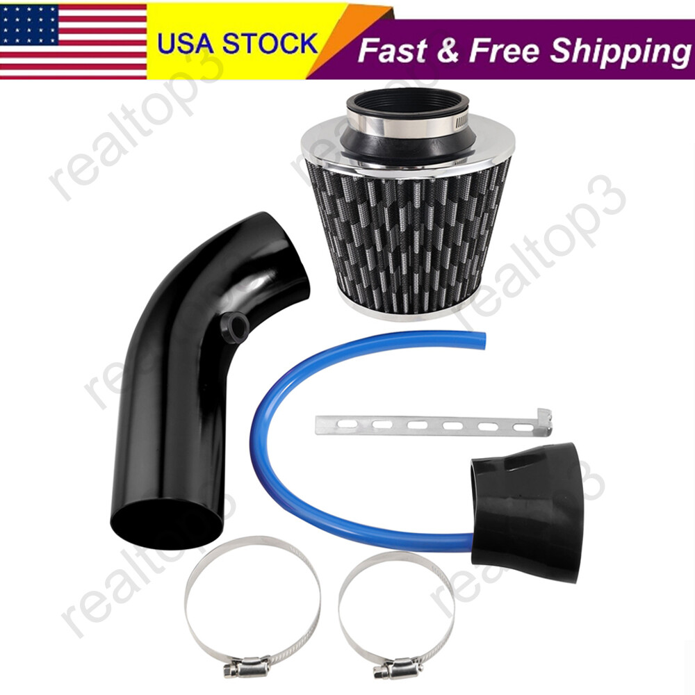 Cold Air Intake Filter Induction Kit Pipe Power Flow Hose System 3''  Hose