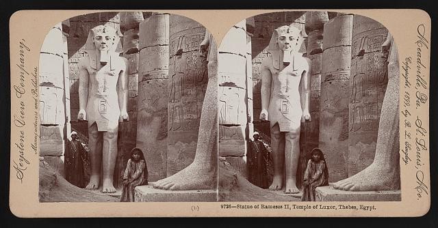 Photo:Egypt, Statue of Rameses II, Thebes, Temple of Luxor