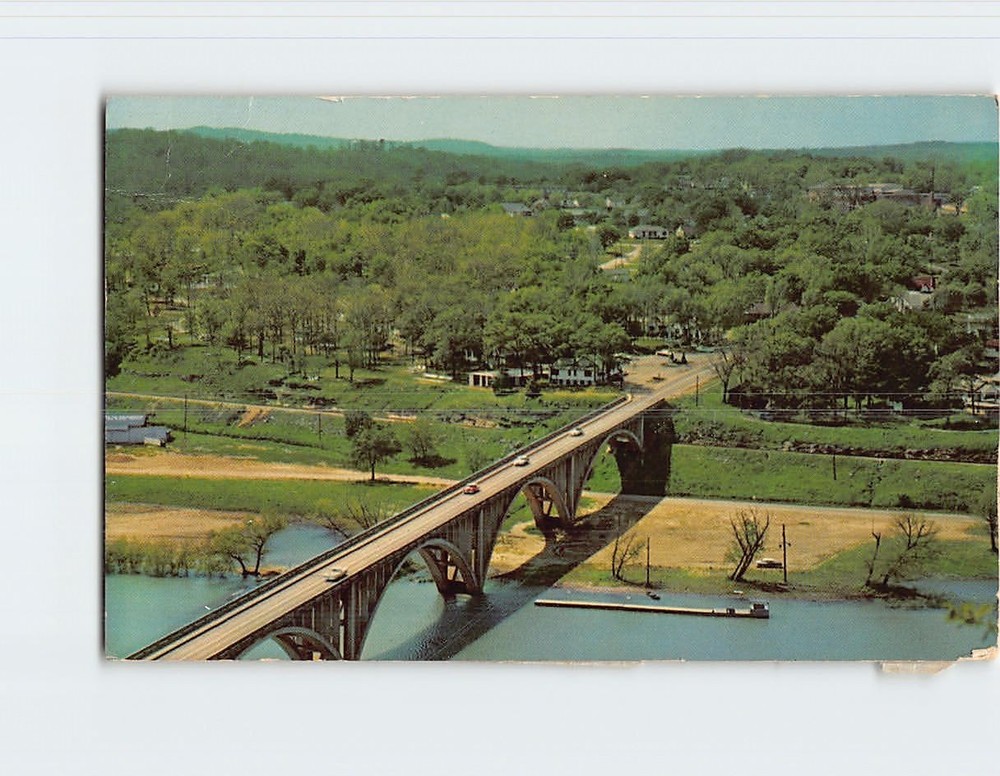 Postcard US Highway 65 Bridge Over Lake Taneycomo Branson Missouri USA