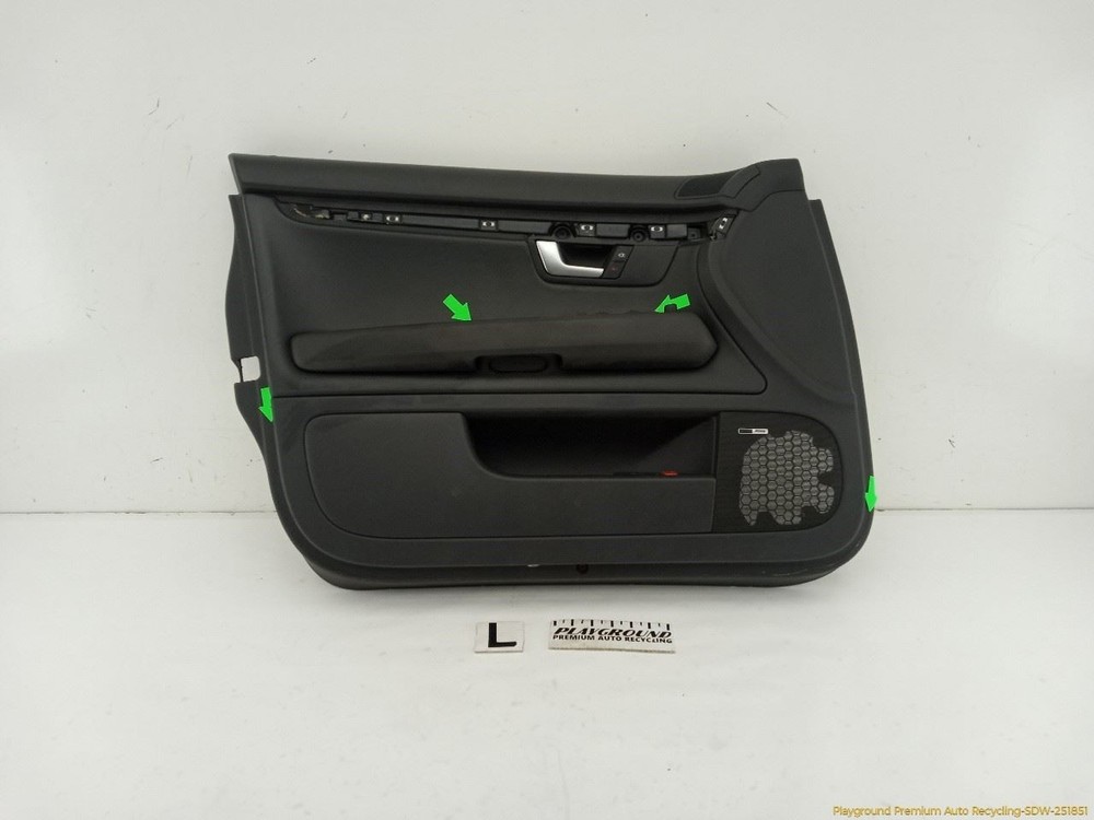 Audi S4 A4 B7 SEDAN Driver Left Front Door Trim Panel Card Black Fits 2005-2008