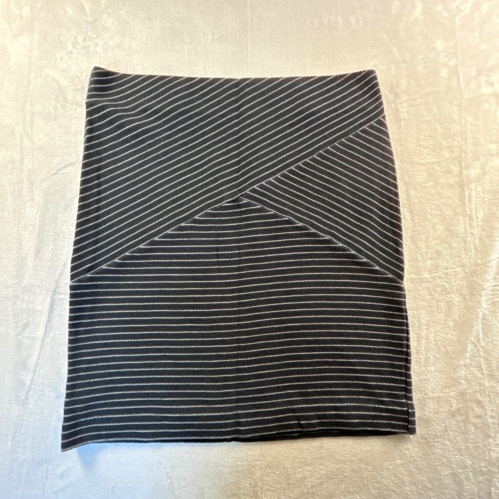 J Jill Striped Pencil Skirt Women's Small S Knit Black White Career Casual