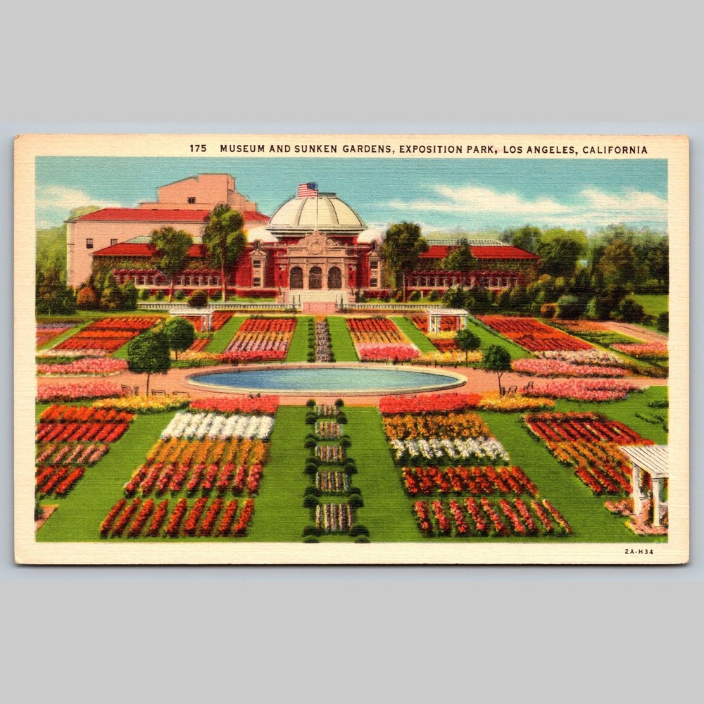 Postcard Museum and Sunken Gardens, Exposition Park, Los Angeles, CA