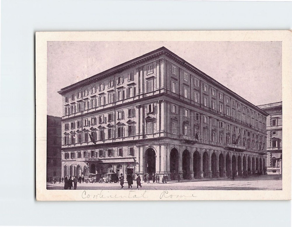 Postcard Grand Hotel Continental Rome Italy