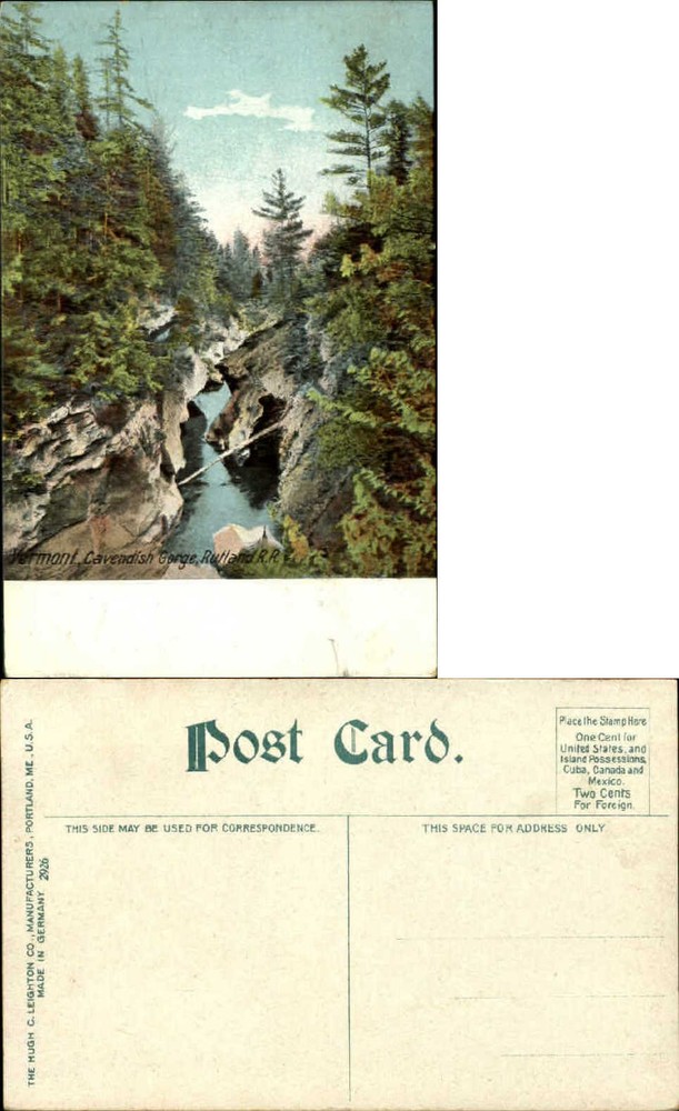 Cavendish Gorge Rutland Railroad Vermont VT c1910