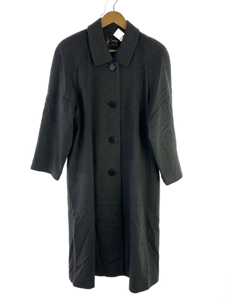 Cashmere Stainless Steel Collar Coat/-/Cashmere 100/Gry/Plain 1599