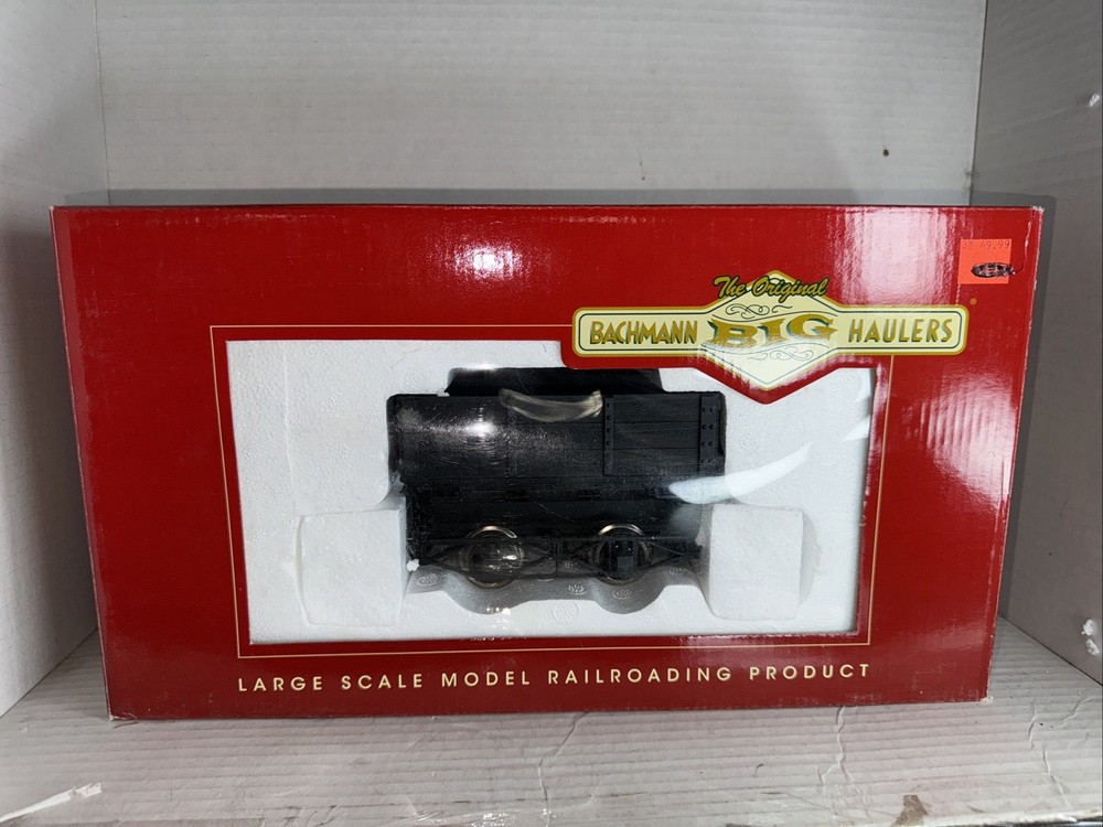 Bachmann G Scale Wood Side Dump Black Ore Car #92503 W Metal Wheels For Train