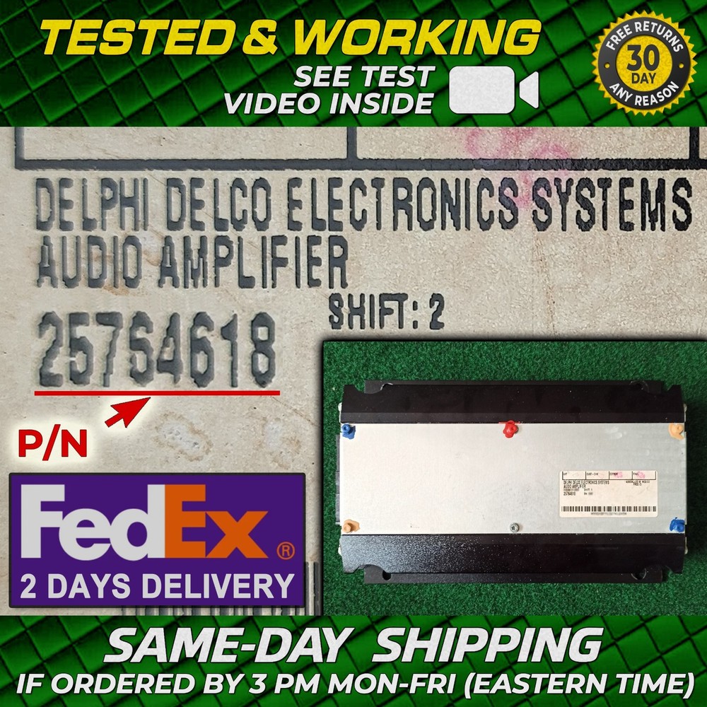 ✅Tested🎦 Audio Amplifier 04-06 Cadillac CTS 3.6L Stereo Amp Radio 25764618 OEM