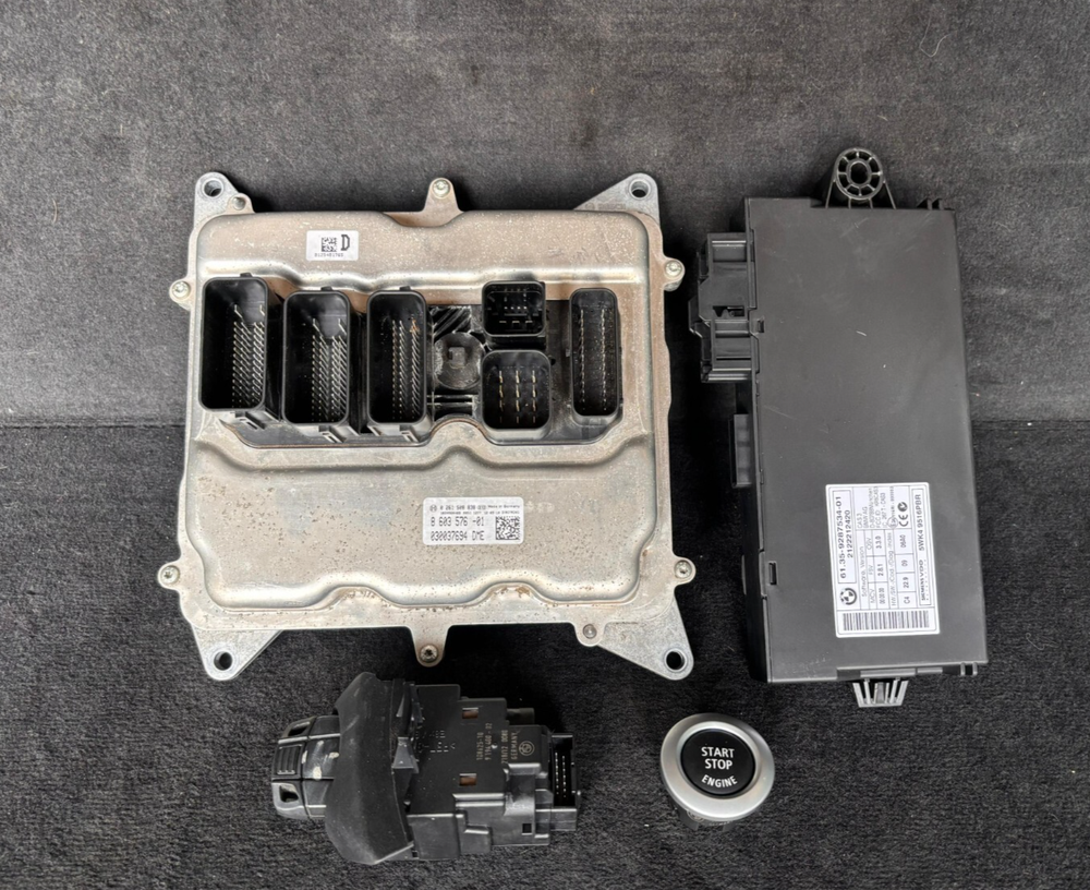 BMW Z4 X1 20i N20 E84 ENGINE CONTROL ECU Kit DME CAS3 + Key Manual - 8603576