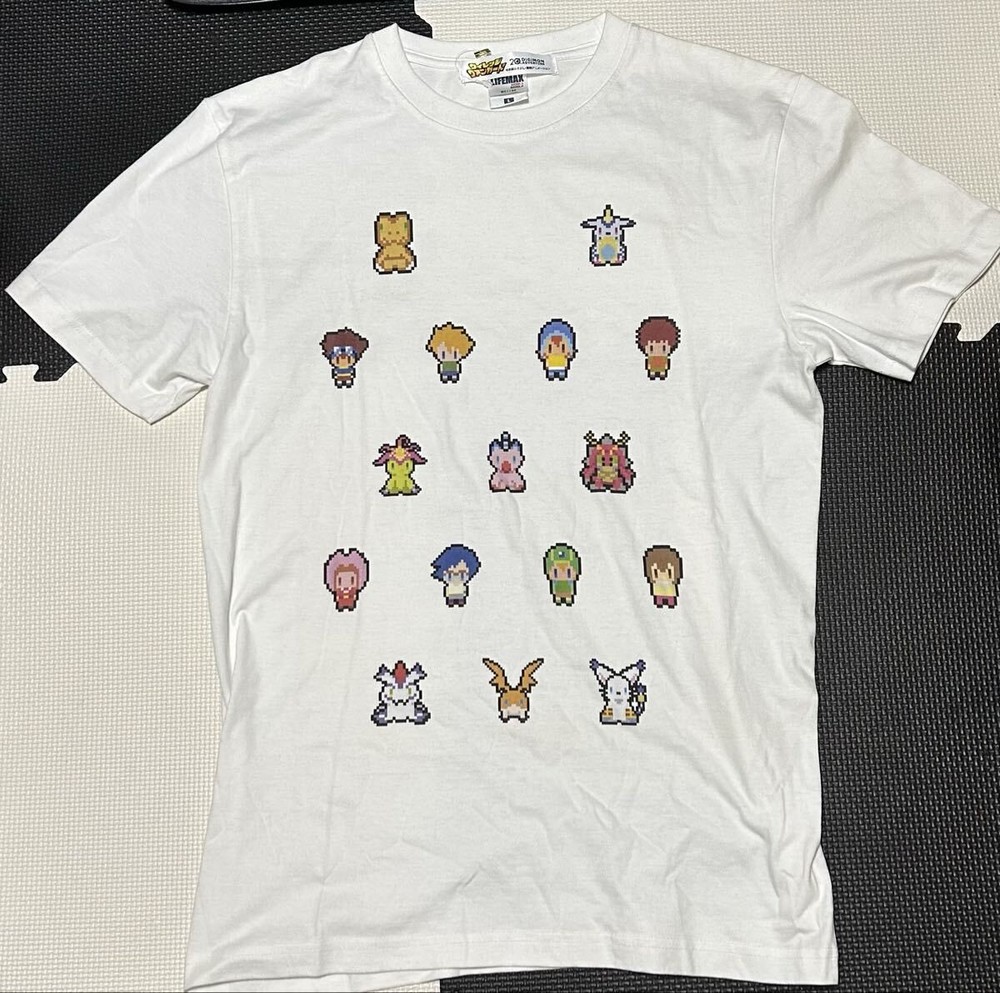 Digimon Adventure 20th T-Shirt White L Size New Anonymous Delivery