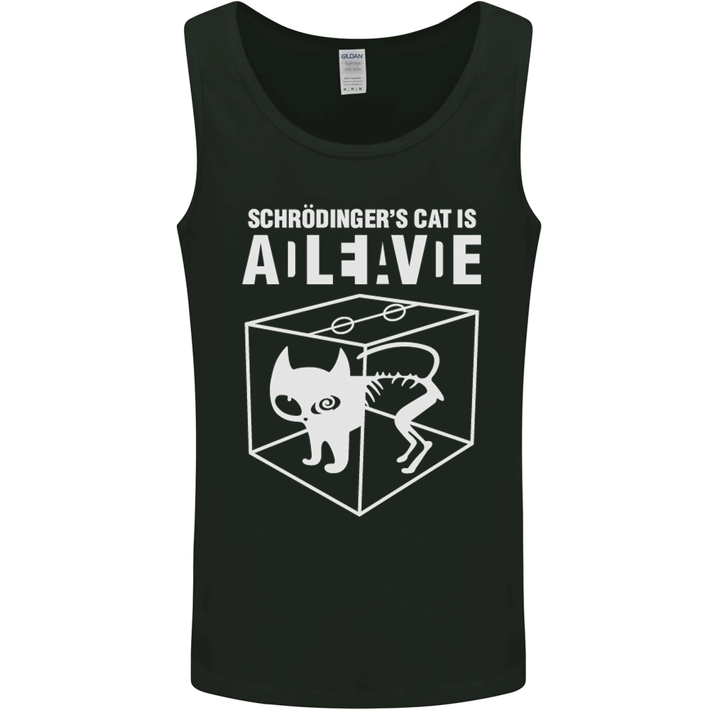 Schrodingers Cat Science Geek Nerd Mens Vest Tank Top