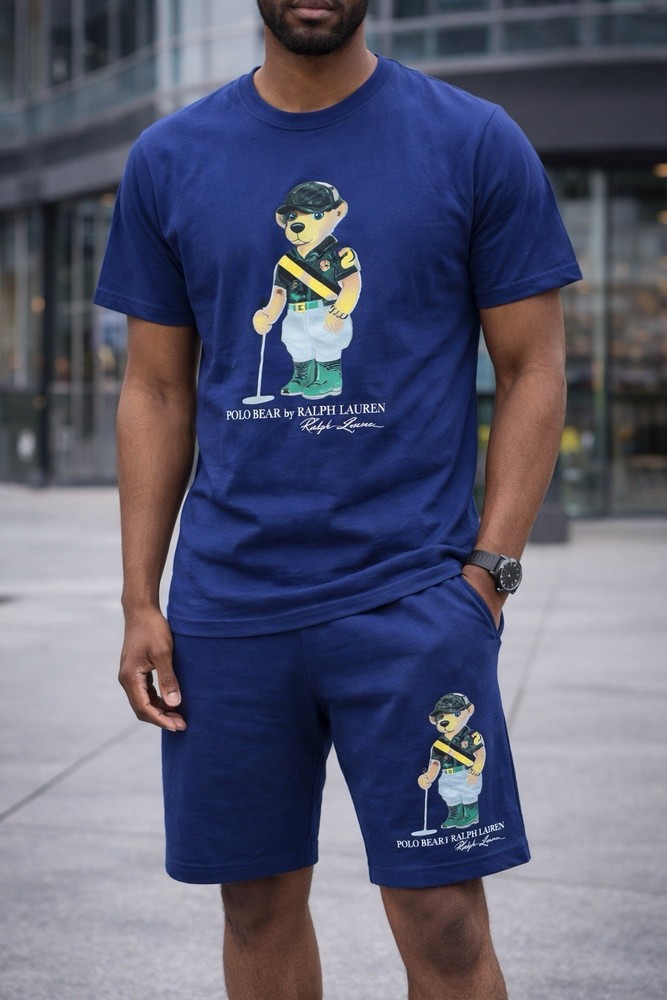 Polo Ralph Lauren Bear Graphic Men's T-Shirt & Shorts Set 3XL