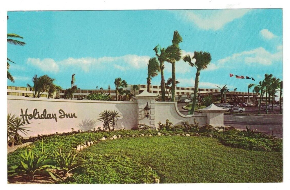 Vintage 1960'S Holiday Inn Grand Bahama Island British Bahama Postcard