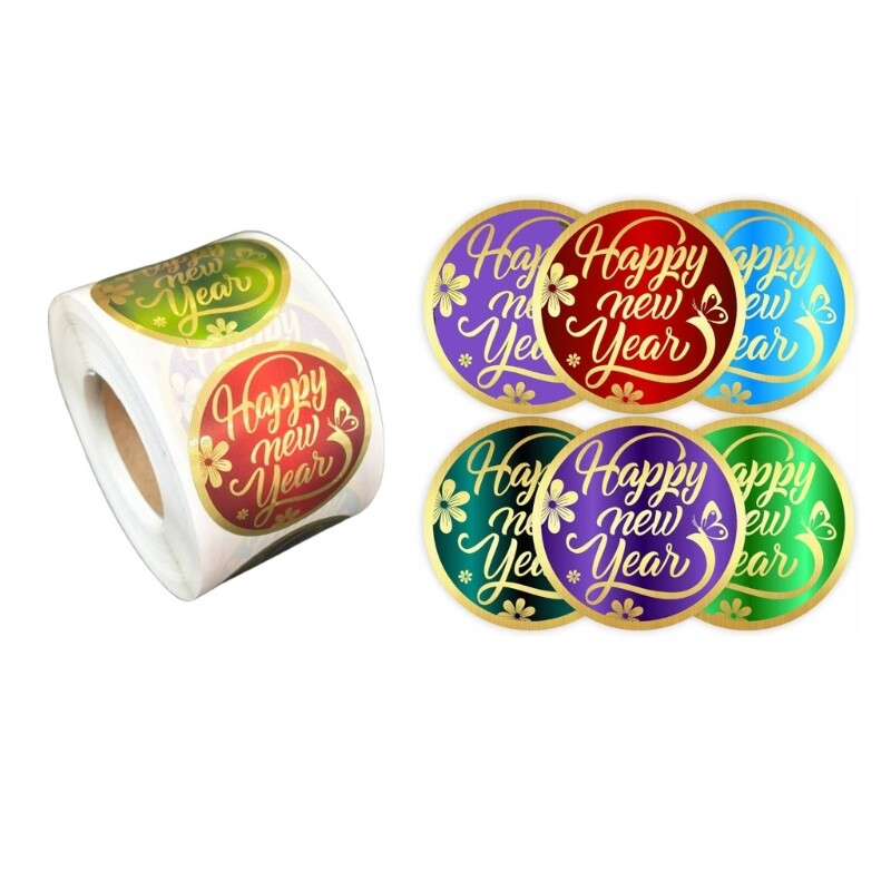 Chinese New Year Sticker Self-Adhesive Seals Labels Decorative Sticker for Cards