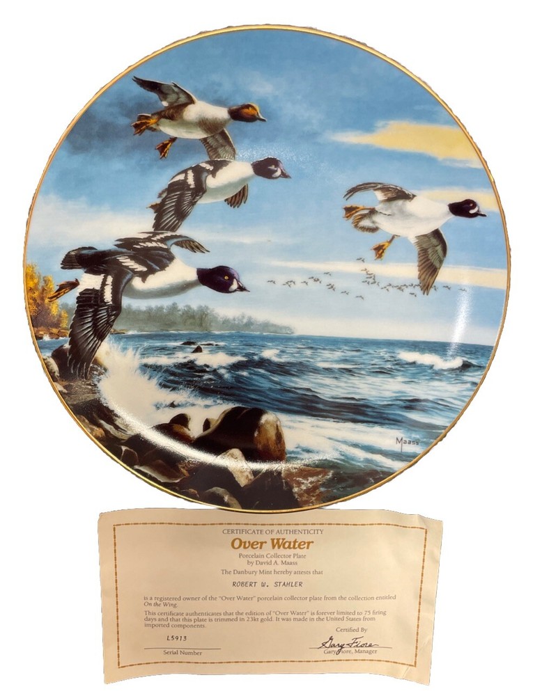 Over Water On The Wing Danbury Mint David Maass Collector Plate