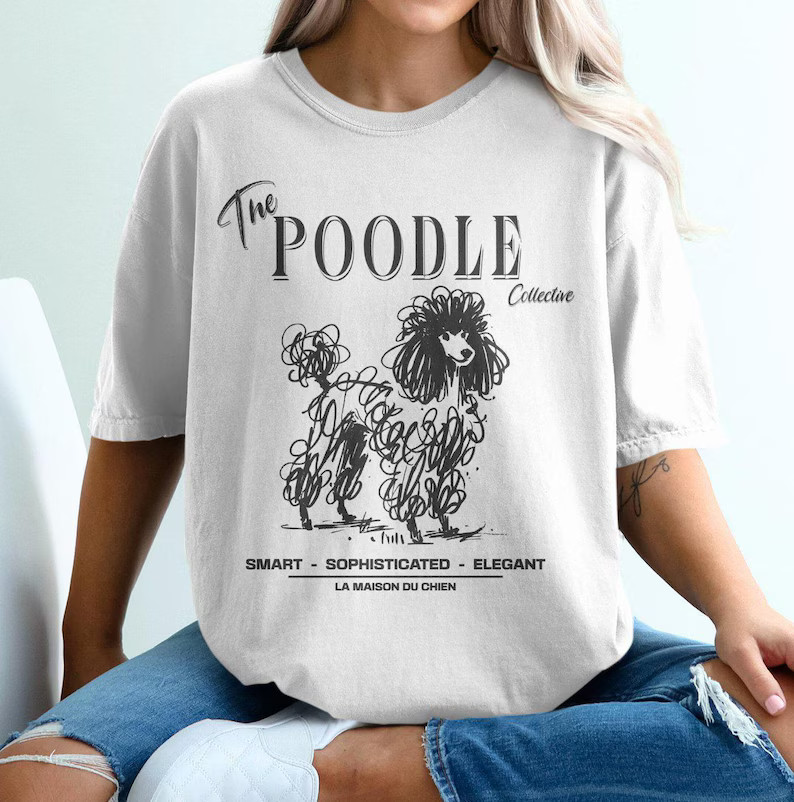 Poodle Doodle Art Comfort Tee