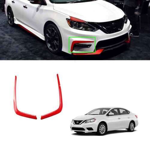 For Nissan Sentra Sylphy 2013-2019 Carbon Fiber Front Fog Lamp Light Strip Trim