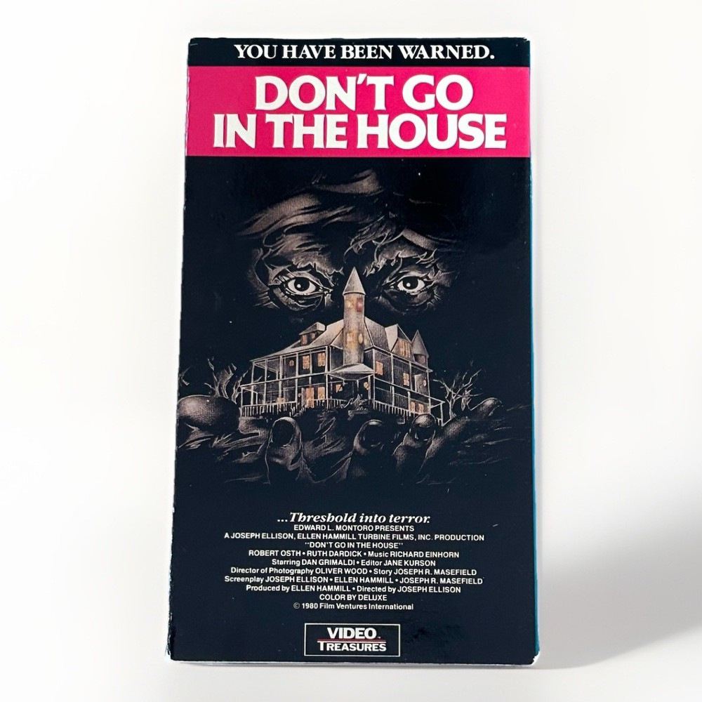 DON'T GO IN THE HOUSE Horror Gore htf Video Treasures rare Slasher 80s Media OG