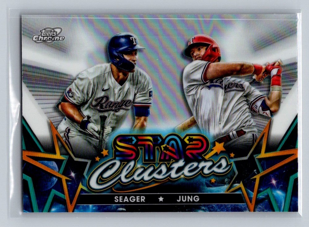 2023 Topps Chrome Cosmic #SC-13 Josh Jung / Corey Seager Star Clusters
