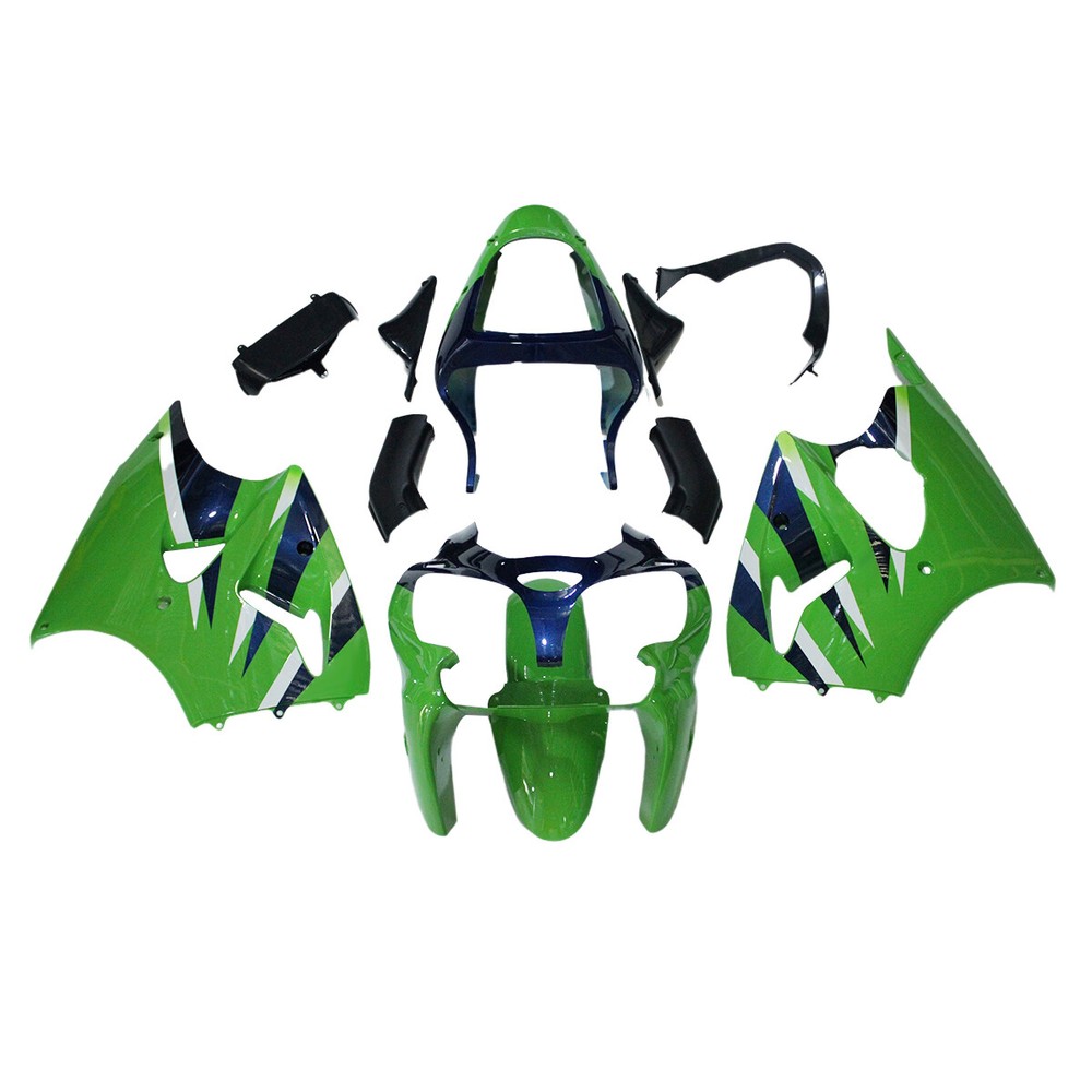 Green White Purple Motorbike Fairing For Kawasaki ZX6R 2000 2001 2002 636 ZX636R