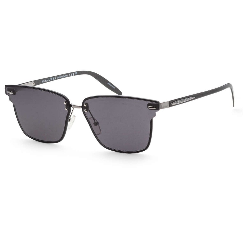 NEW Michael Kors Women's 66mm Berlin Black Windsor Rim Square Frame Sunglasses