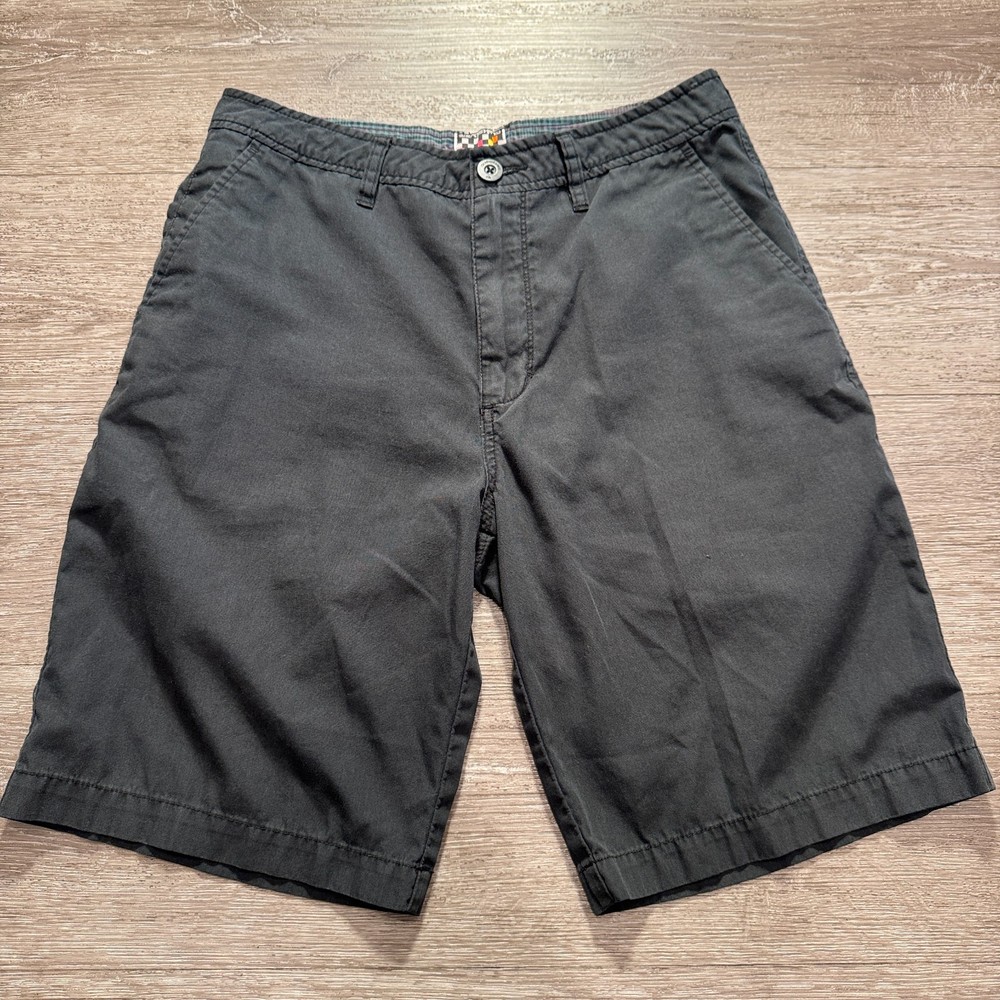 Vintage Quiksilver Shorts Mens 31 Gray Skate Cotton Blend Beach Casual 10