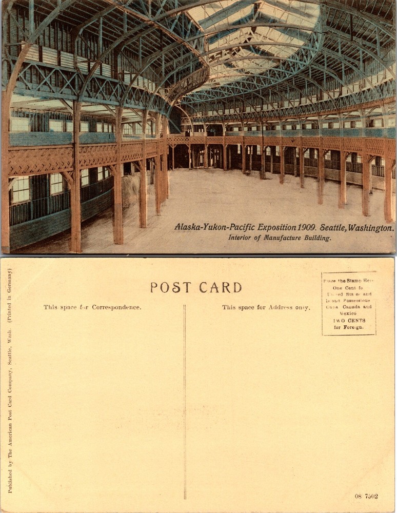Manufactures Alaska Yukon Pacific Exposition Seattle Washington WA Postcard