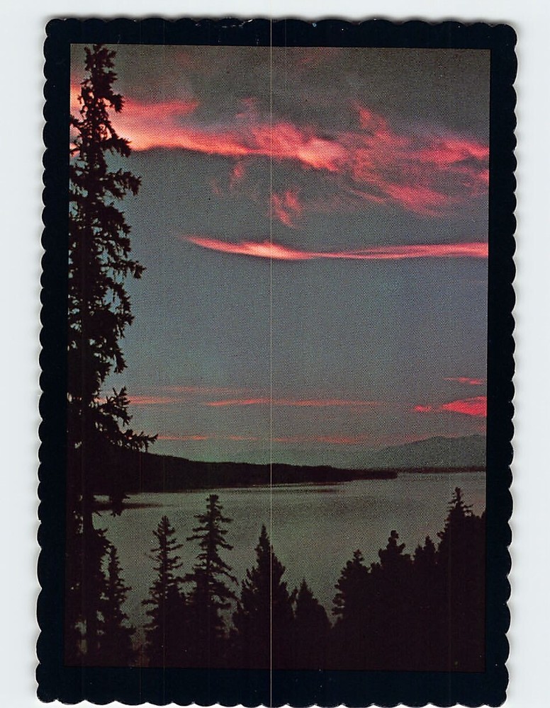 Postcard Dusk on Lake Koocanusa North America