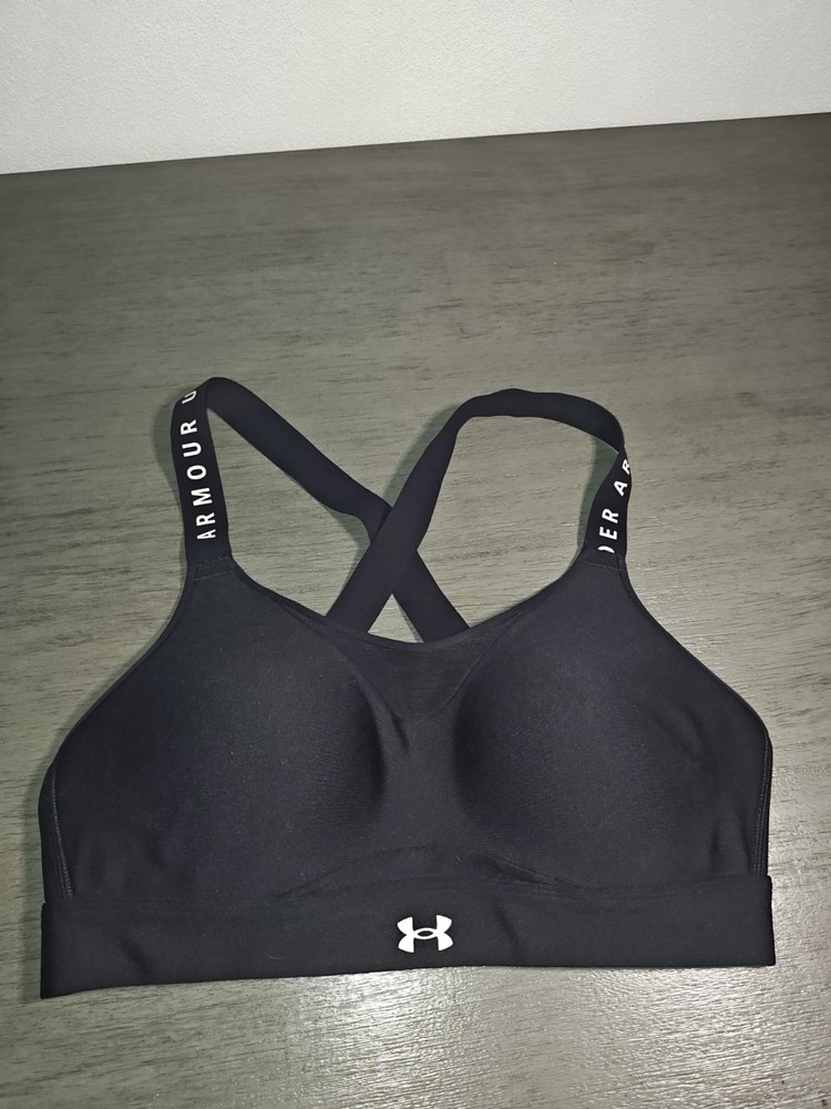 Under Armour Woman's Infinity High Sports Bra,Black Size Medium