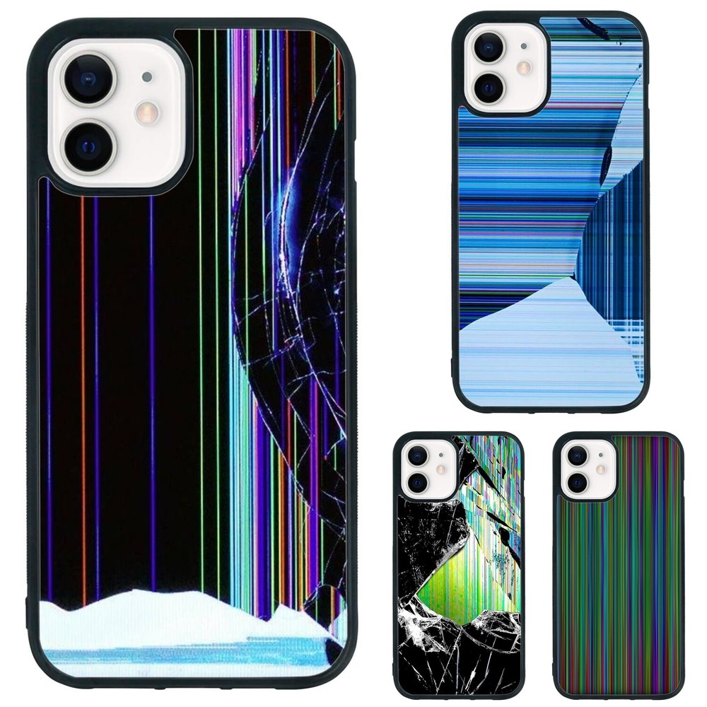broken cracked phone monitor Unique Cover For iPhone XS XR 6 7 8 Plus SE 2nd 3rd